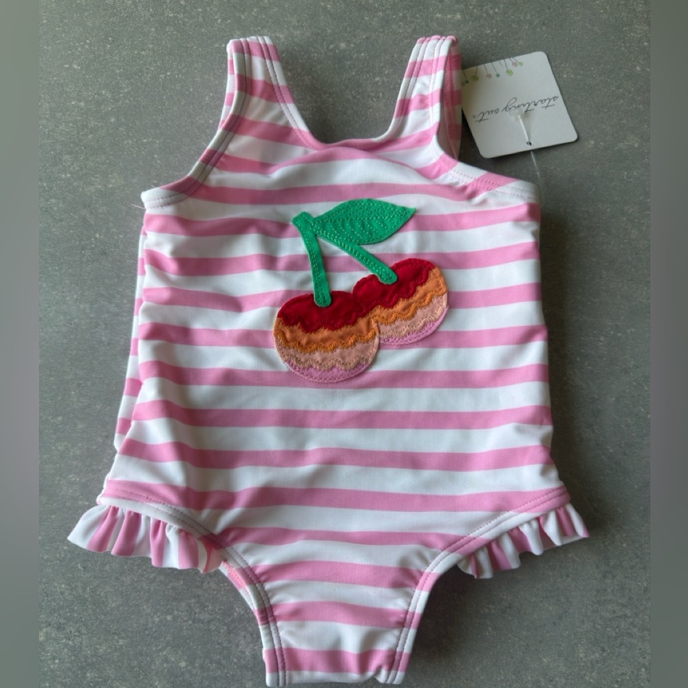 NWT Starting Out Baby Girl Pink Swimsuit One Piece